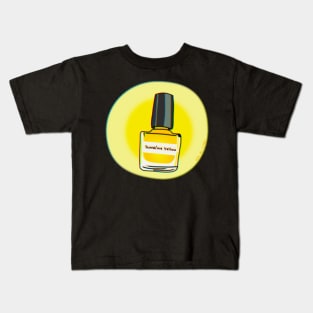 Sunshine Yellow Nail Polish Kids T-Shirt